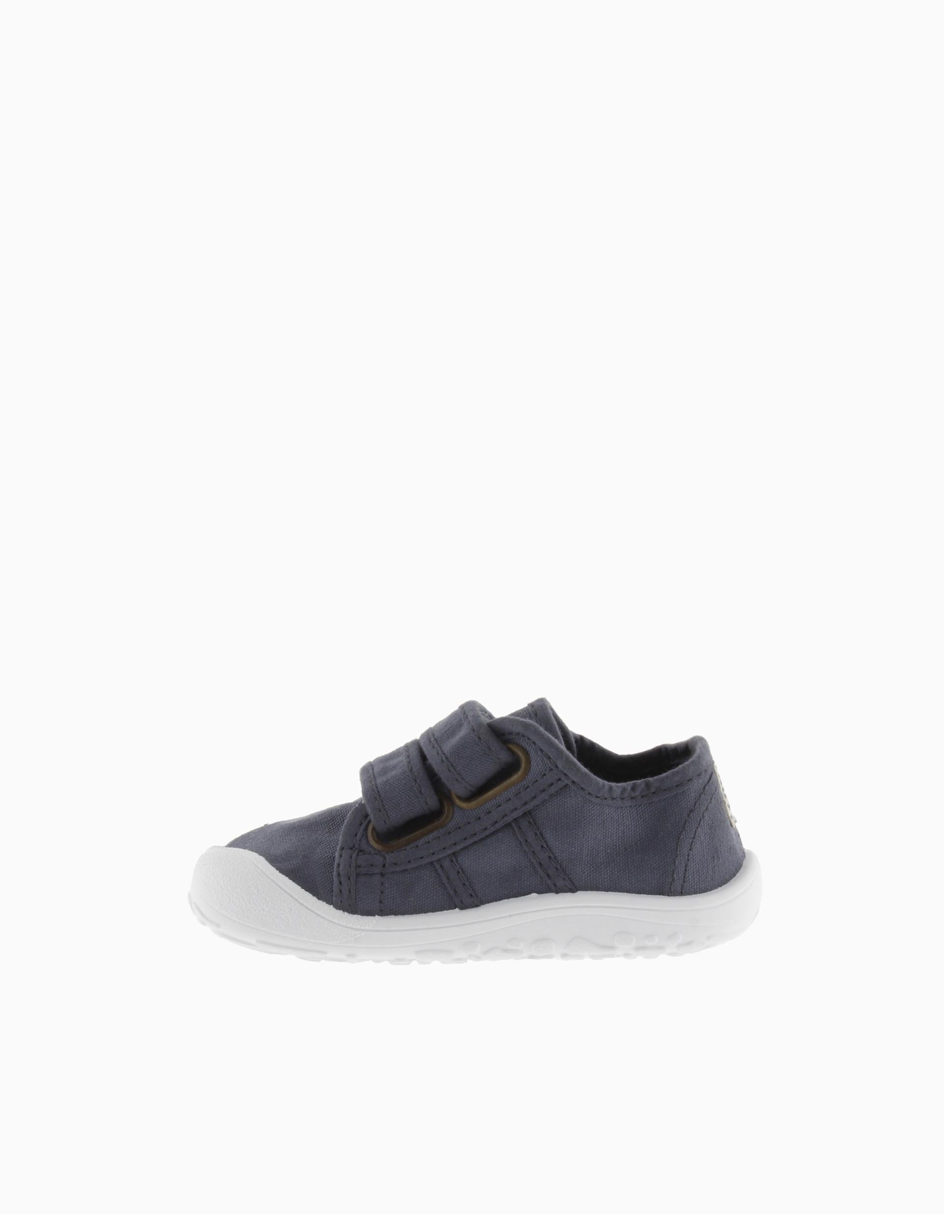 Victoria Barefoot trainers in canvas for babies, dark blue