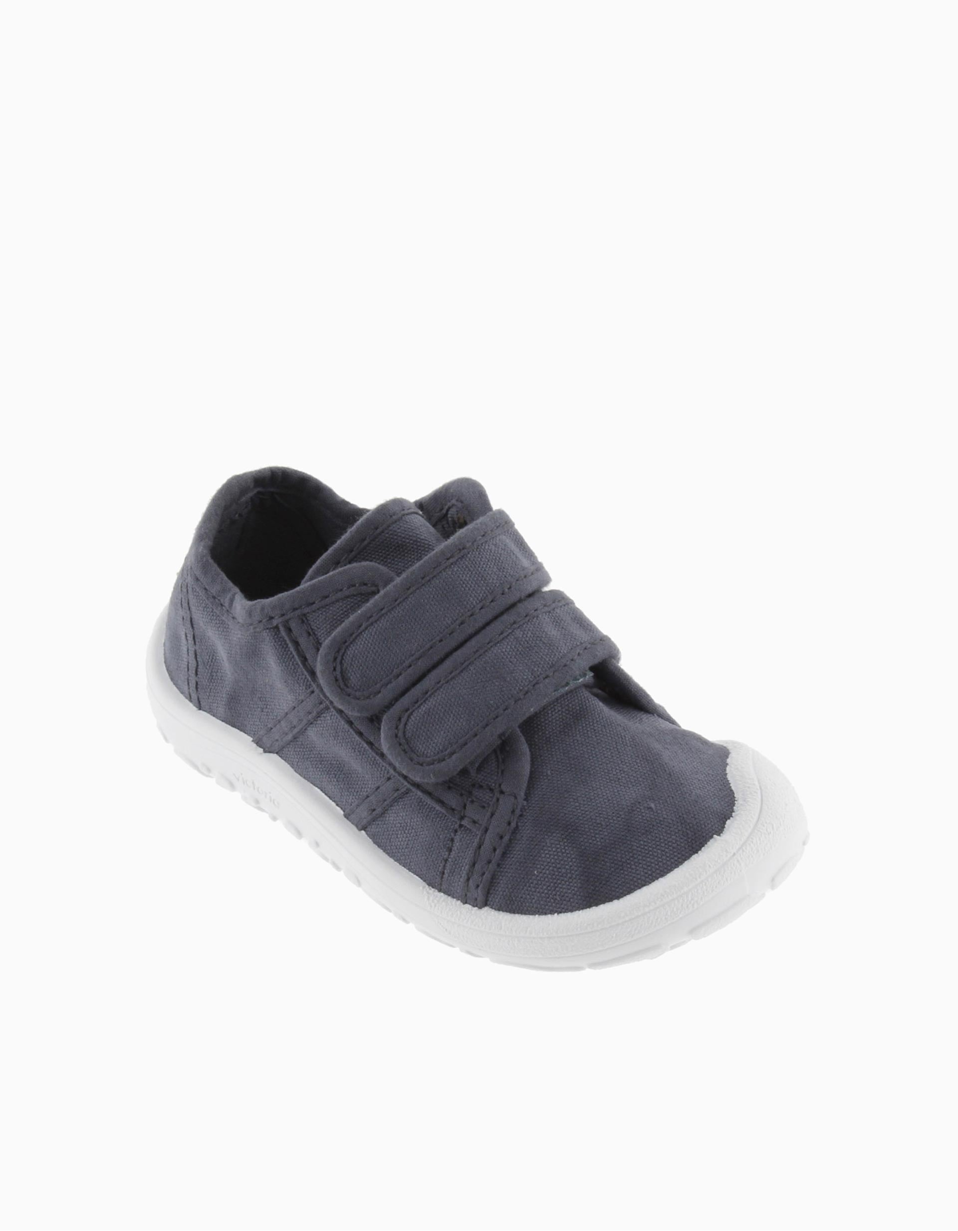 Zapatillas de lona Barefoot Victoria para niños, azul oscuro