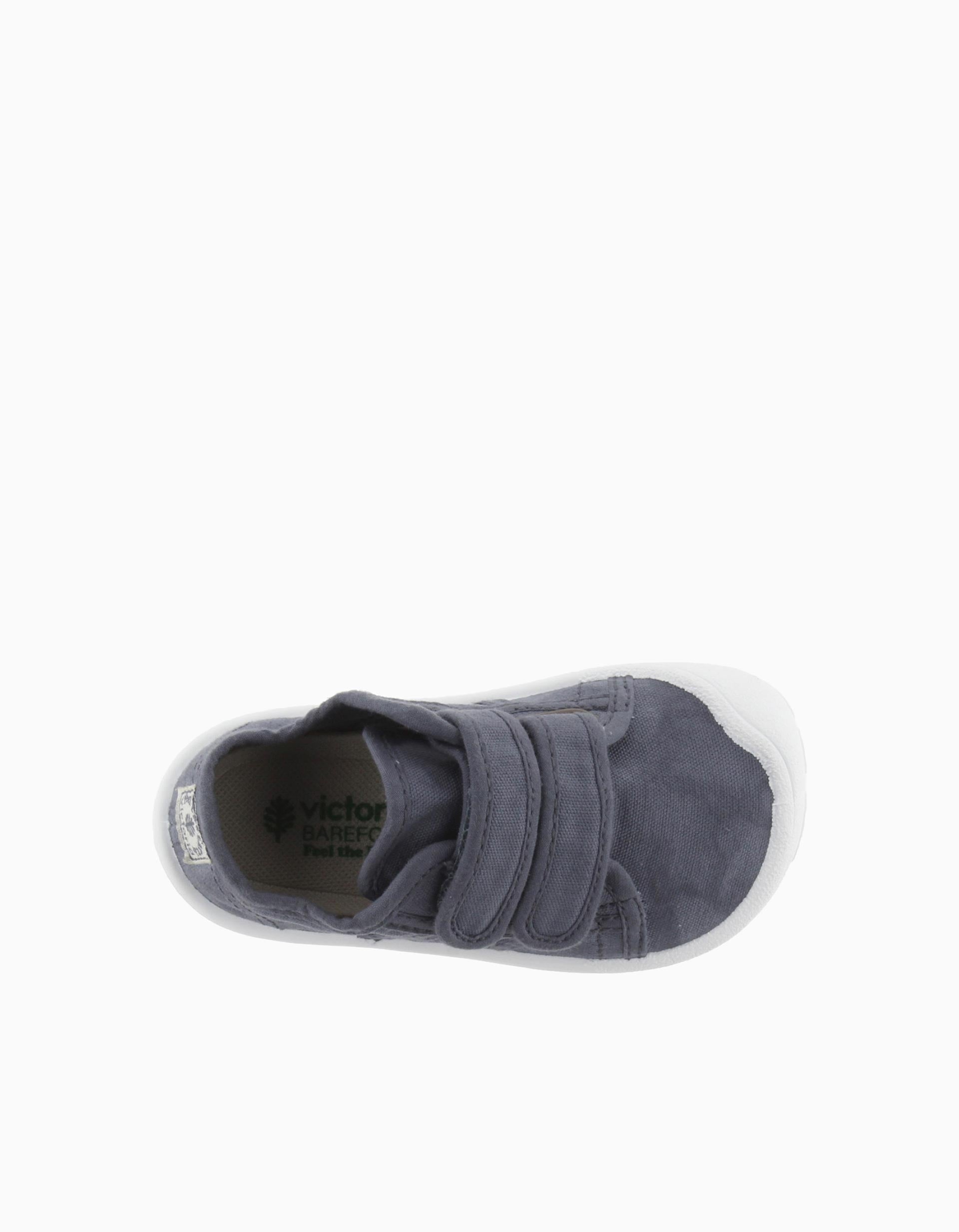 Zapatillas de lona Barefoot Victoria para niños, azul oscuro