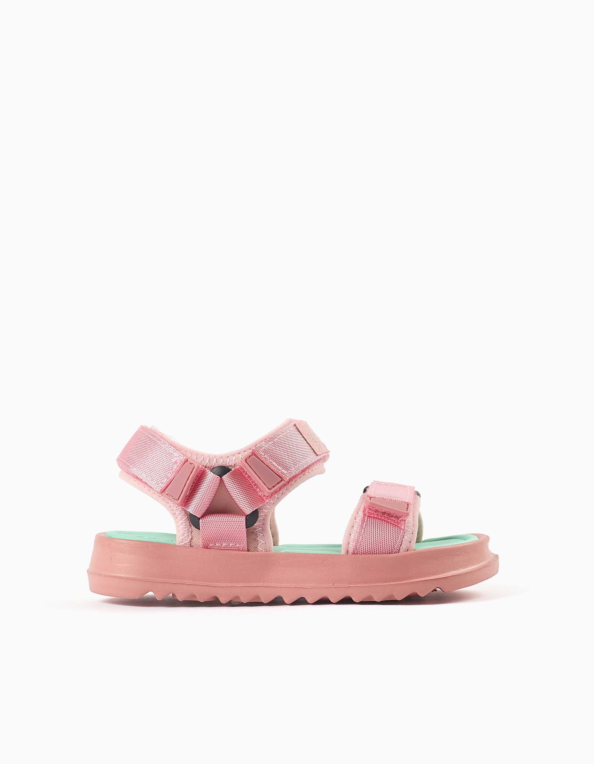 Sandales Victoria avec semelle antidérapante pour fille, rose