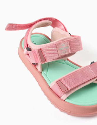 Sandales Victoria avec semelle antidérapante pour fille, rose