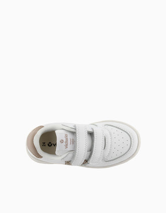 Sapatilhas com purpurina Victoria para menina, branco/dourado