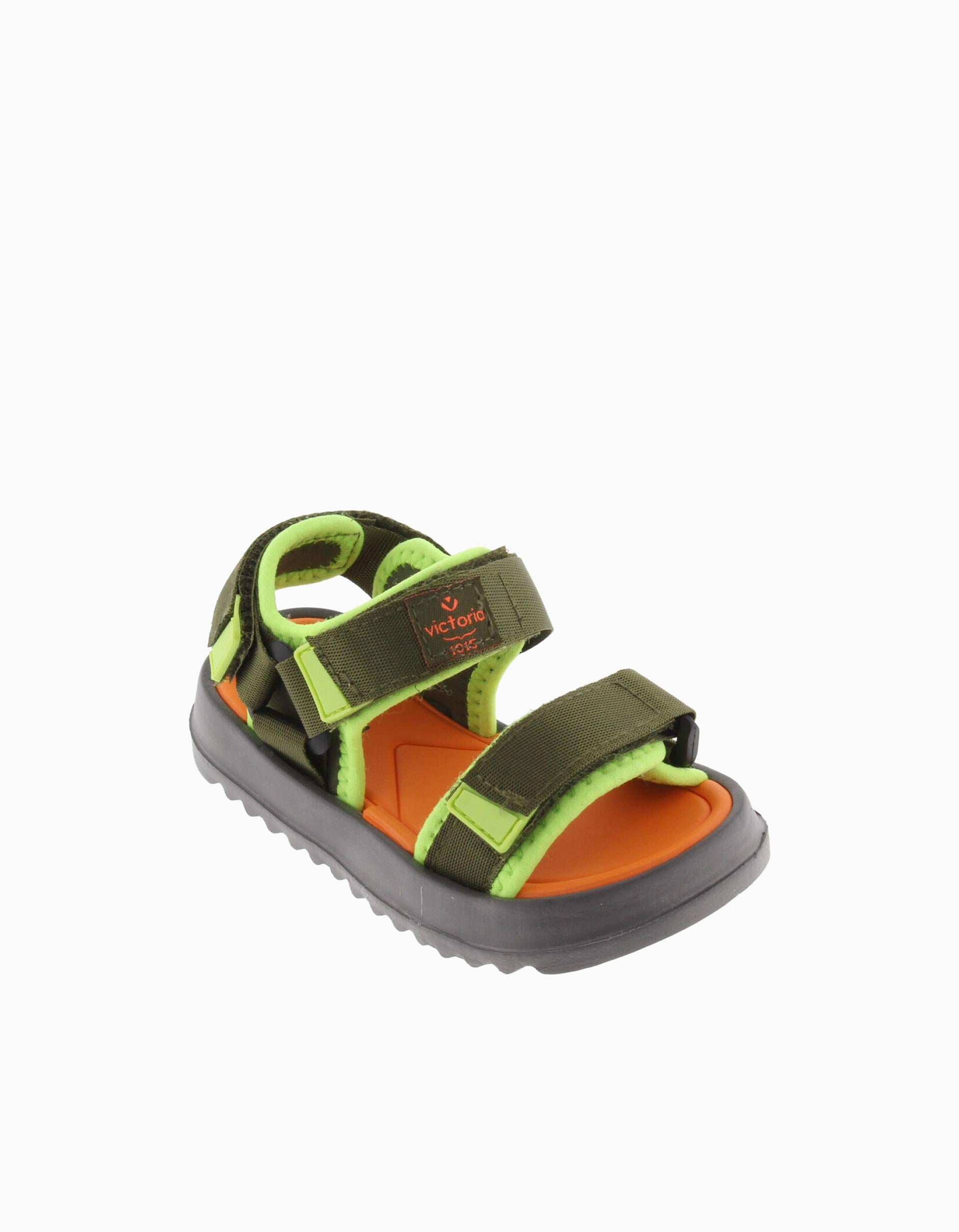 Sandalias Victoria con suela antideslizante para bebé niño, verde caqui