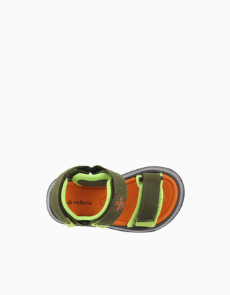 Victoria sandals with non-slip sole for baby boys, khaki green