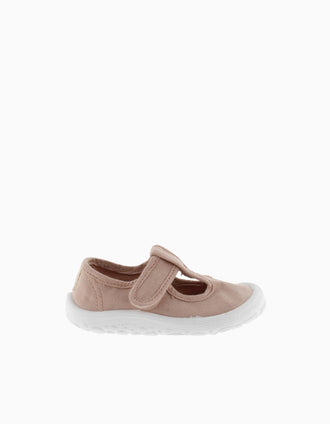 Sandalias Barefoot Victoria en lona para bebé niña, rosa claro