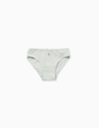 Pack de 5 cuecas de algodão com flores para menina, multicolor