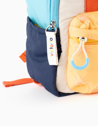 Sac à dos en nylon multi-compartiment Victoria pour bébés, multicolore