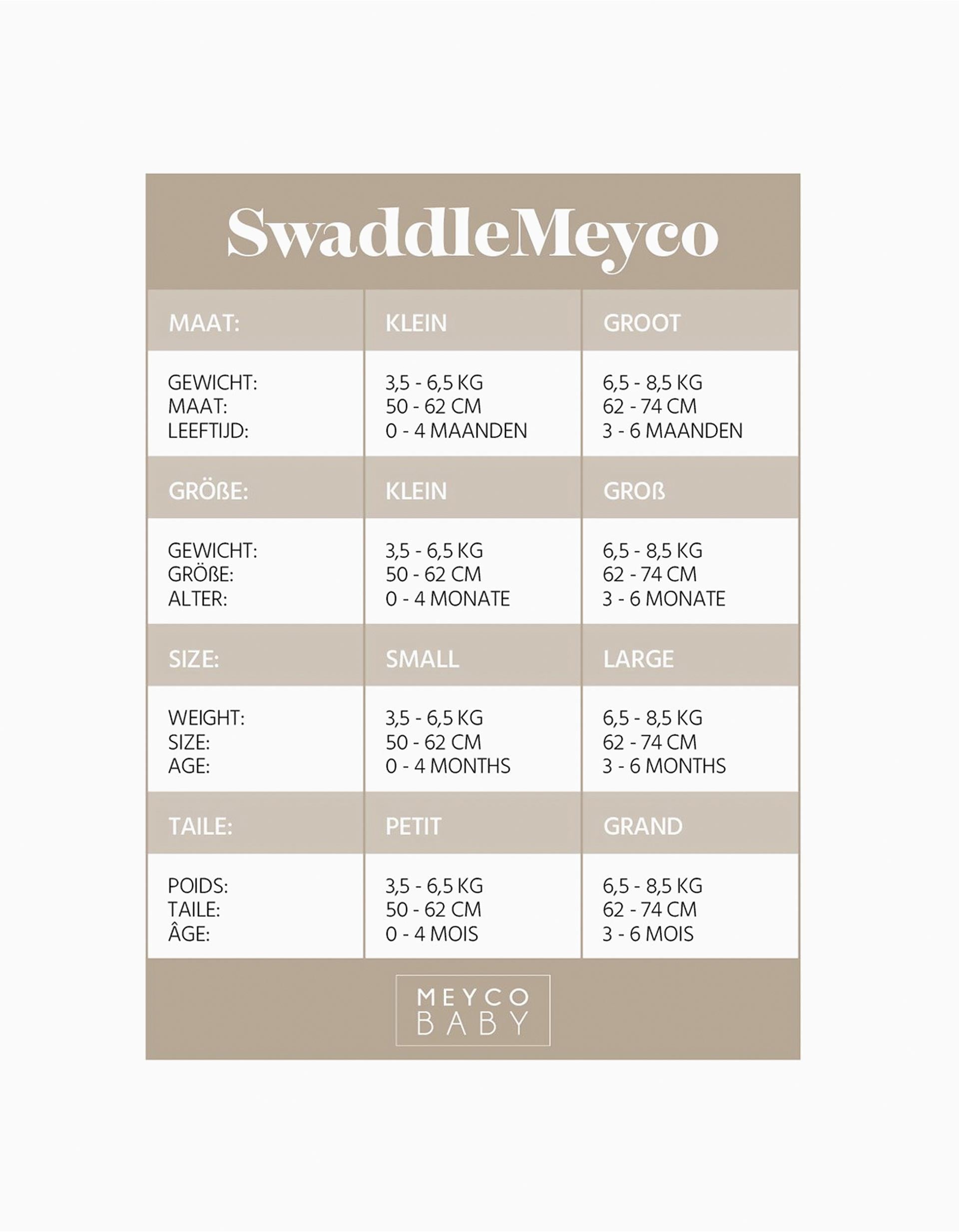 Swaddle Blanket Meyco TOG 1.0 0-3M, Off-White