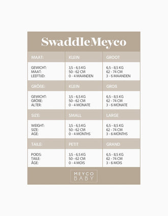 Swaddle Blanket Meyco TOG 1.0 0-3M, Grey