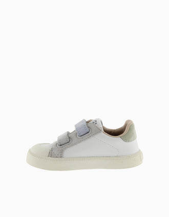 Zapatillas deportivas Barefoot Victoria para niño, blanco/azul