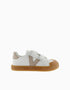Victoria Barefoot trainers with touch-fasteners for children, white/beige