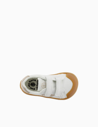 Zapatillas deportivas Barefoot Victoria para niños, blanco/beige