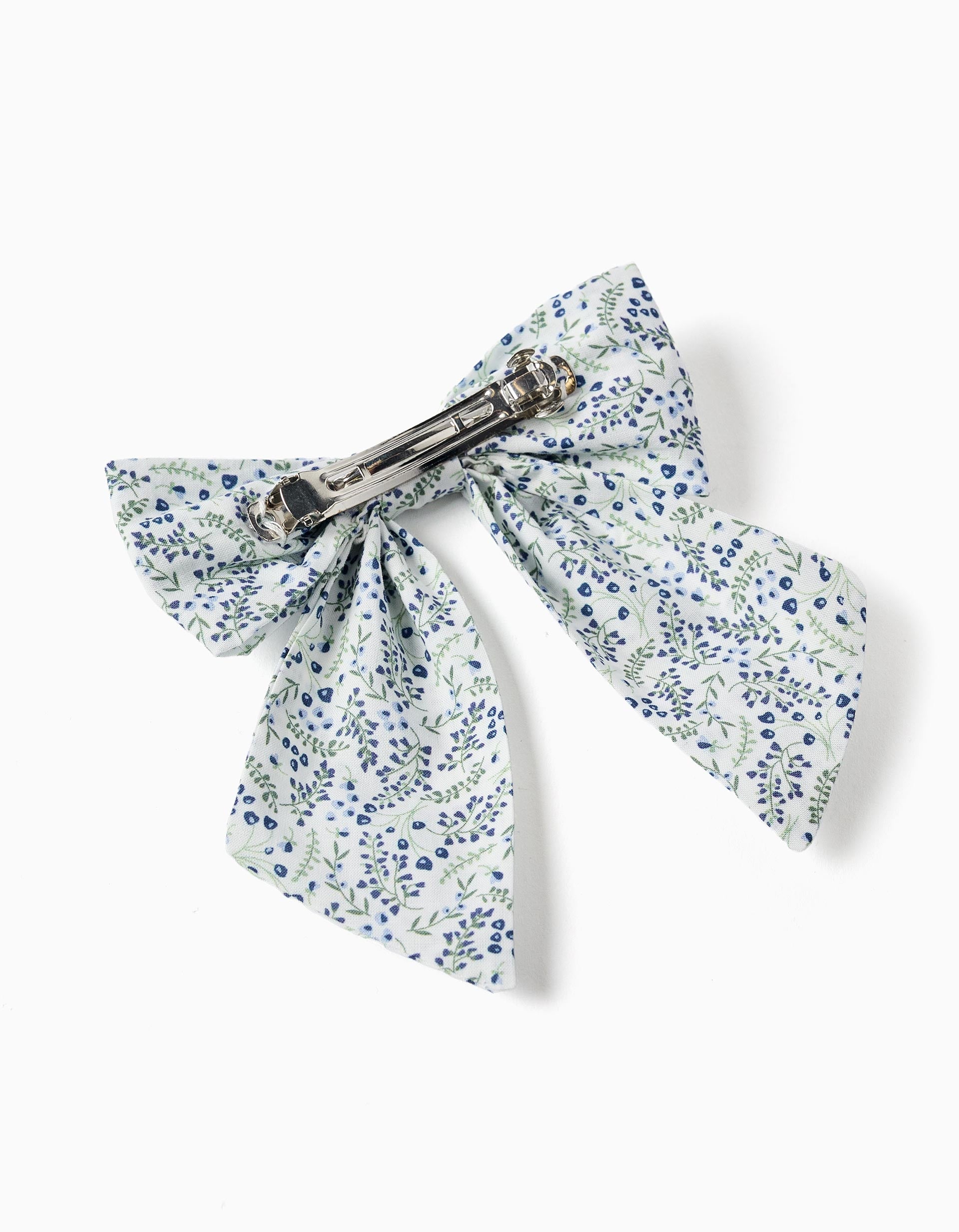 Hair slide with floral bow You&Me for girls, white/blue/green