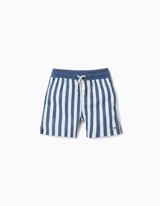 Bañador a rayas con cordón You&Me para niño, blanco/azul