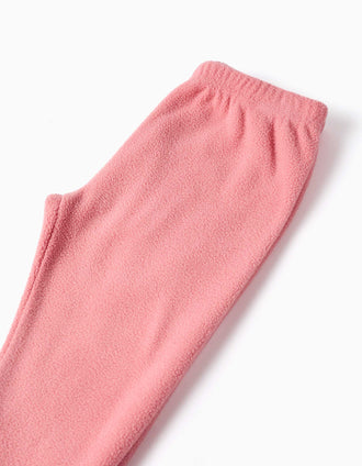Pijama polar com unicórnio para recém-nascida e bebé, branco/rosa