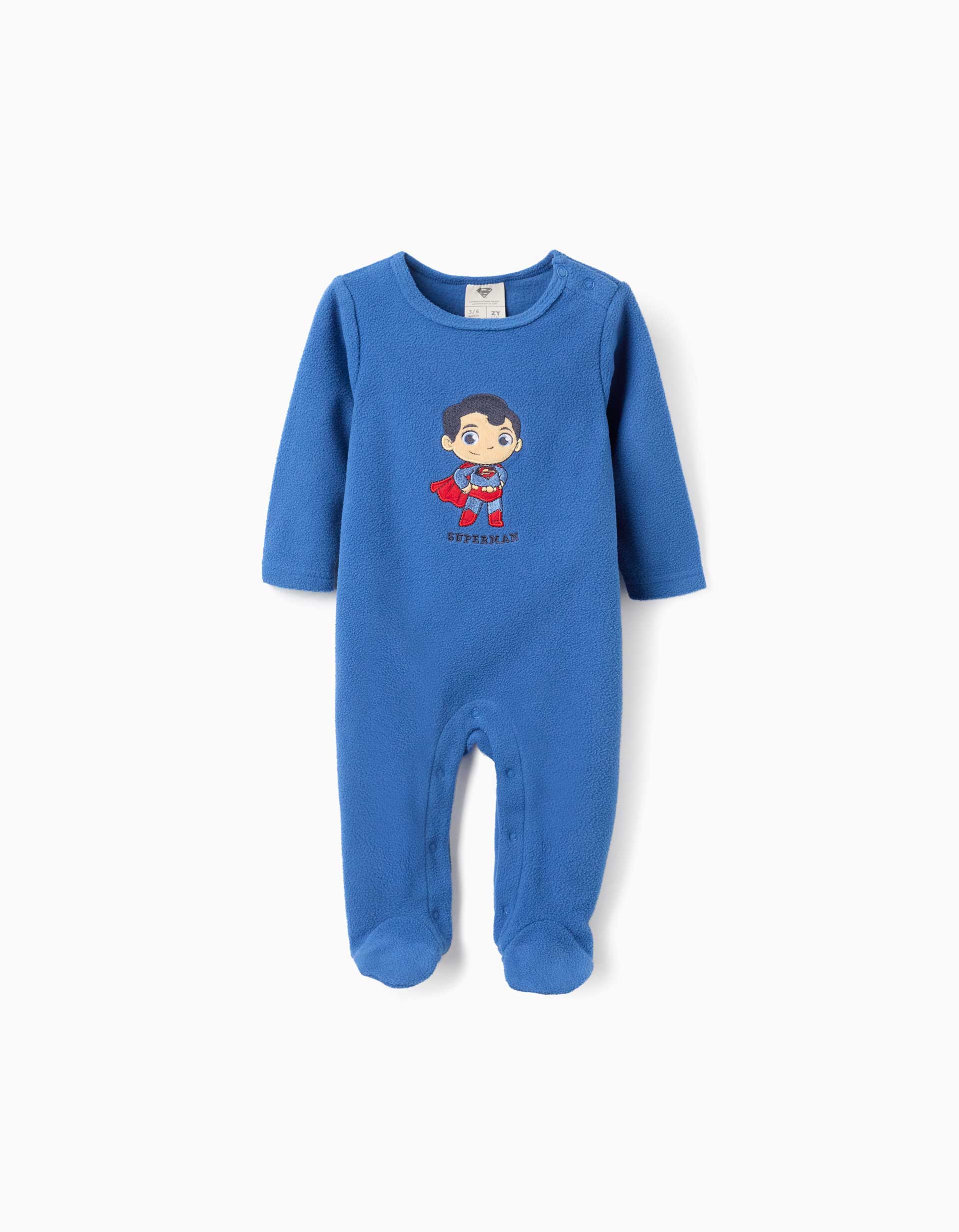 Dors-bien en polaire avec Superman pour nouveau-né et bébé, bleu