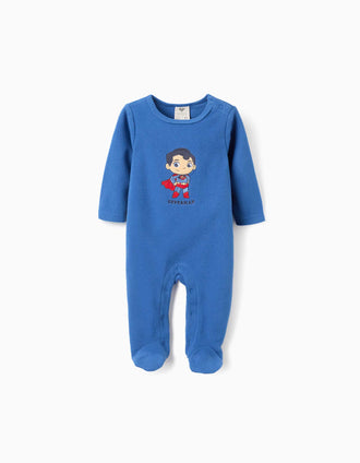 Dors-bien en polaire avec Superman pour nouveau-né et bébé, bleu