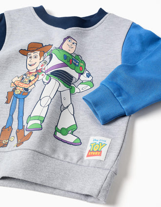 Ensemble de jogging en coton avec Toy Story pour bébé et garçon, bleu/gris