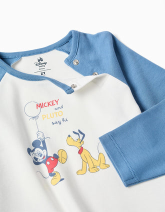 Pijama de algodão Mickey & Pluto para recém-nascido e bebé, multicolor