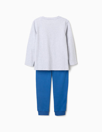 Pijama comprido Spider-Man que brilha no escuro para menino, cinza/azul