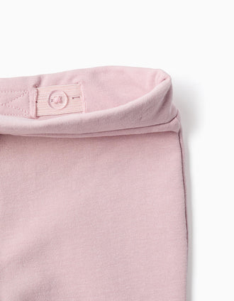 Leggings à boca de sino cardadas para bebé menina, lilás