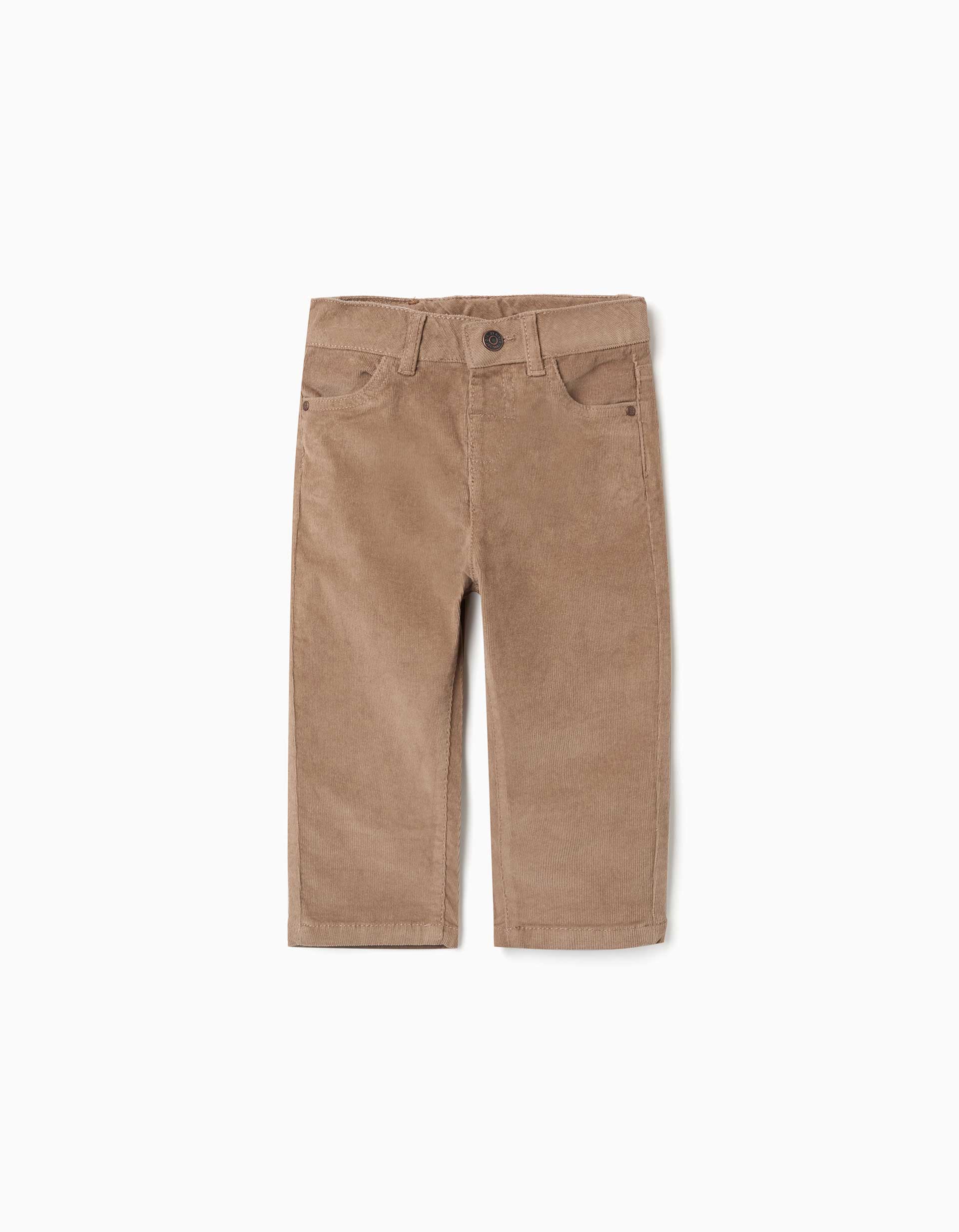 Pantalón recto de pana para bebé niño, beige oscuro