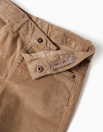 Pantalón recto de pana para bebé niño, beige oscuro