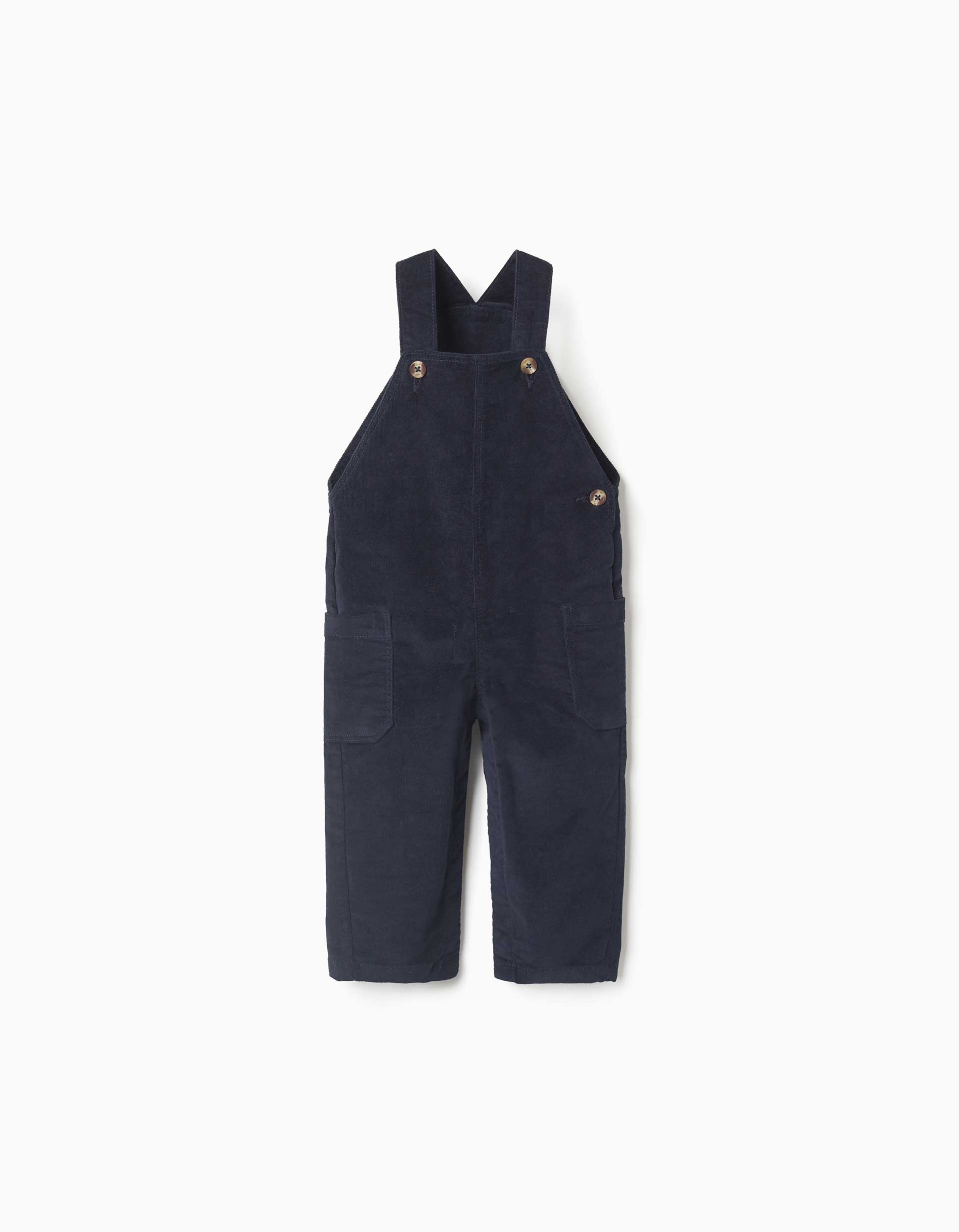 Salopette en Velours Côtelé pour Bébé Garçon, bleues