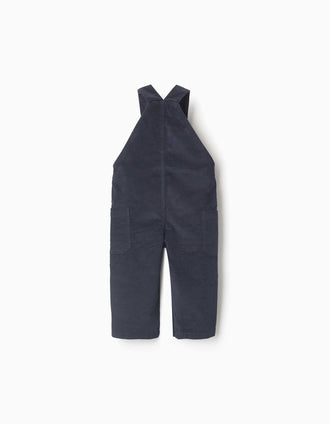 Salopette en Velours Côtelé pour Bébé Garçon, bleues