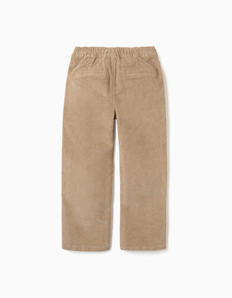 Pantalón chino de pana recto para niño, beige oscuro