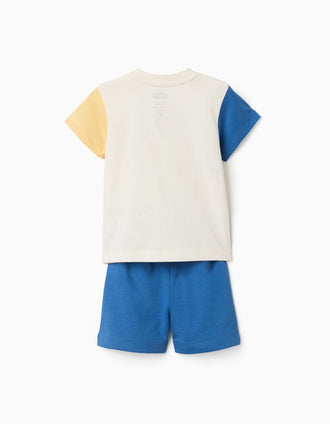 T-shirt + short à imprimé Super Friends pour bébé et garçon, multicolore