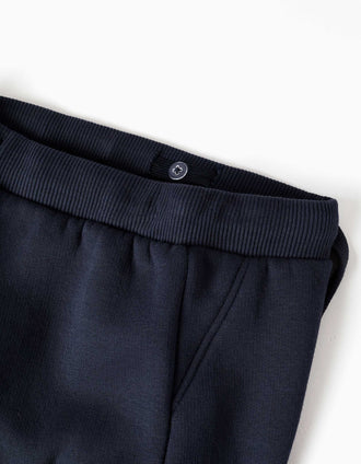 Pantalon de jogging cargo en coton peigné à imprimé pour bébé garçon, bleu