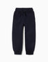 Pantalón de chándal perchado con estampado para niño, azul marino