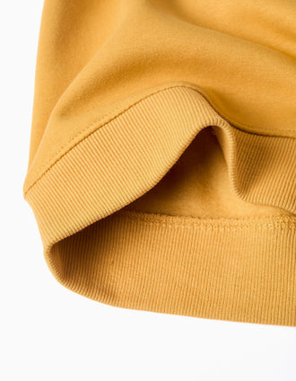 Sweat cardada com capuz e estampado para menino, amarelo