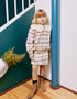 Checked jacket with sherpa collar and lining for girls, multicolour