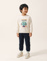 Conjunto de chándal perchado Dreamers para bebé niño, blanco/azul marino
