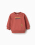 Sweat en coton peigné Invisible Dreamers pour bébé garçon, terracotta