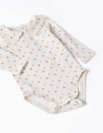Conjunto de 3 piezas con motivo floral para recién nacida, rosa/blanco