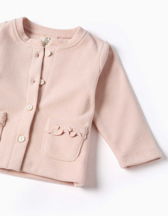 Conjunto de 3 piezas con motivo floral para recién nacida, rosa/blanco