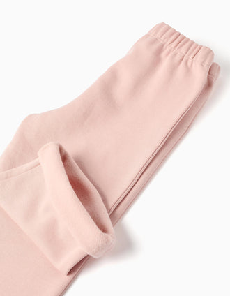 Conjunto cardado com estampado Marie para bebé menina, branco/rosa