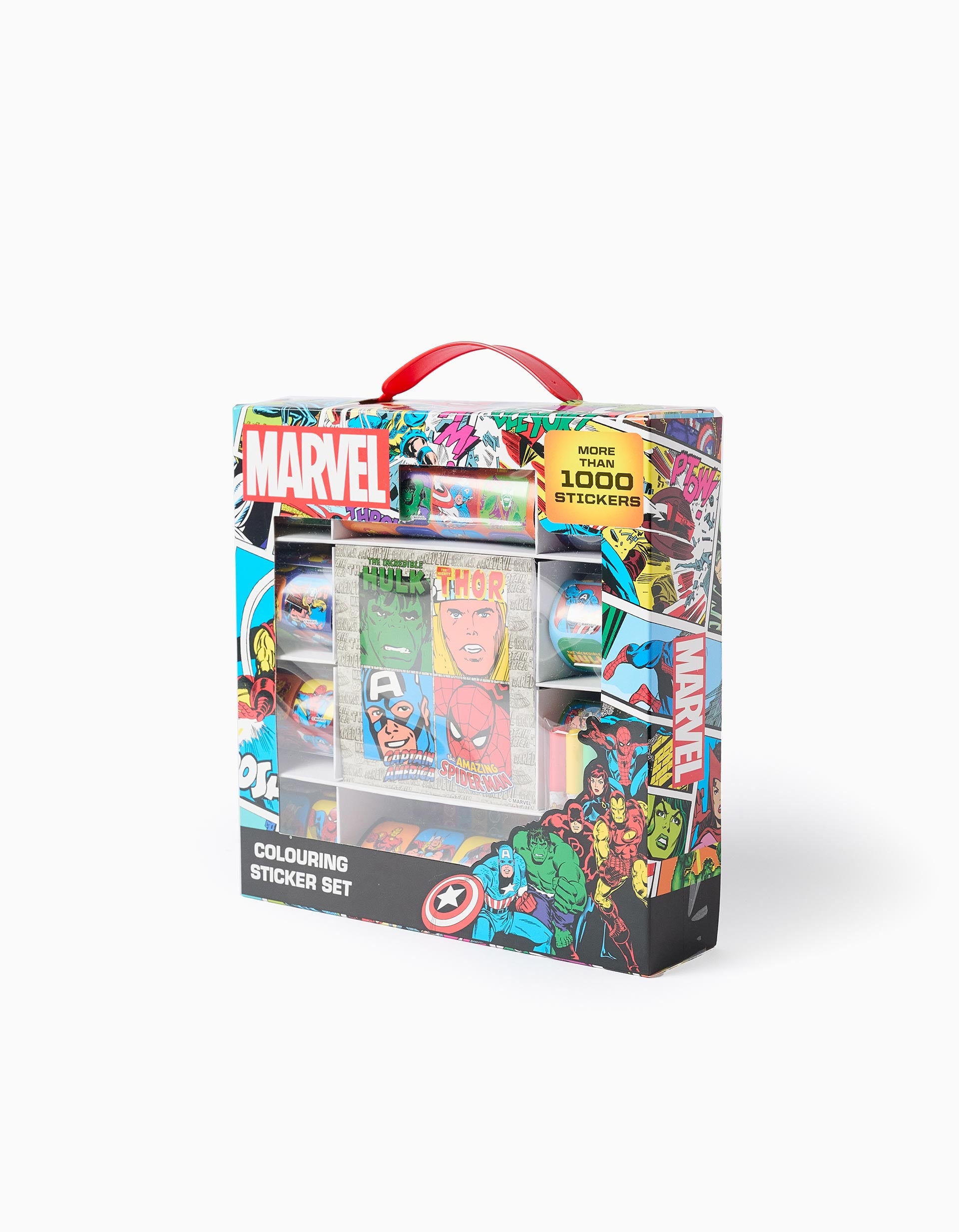 Marvel colouring sticker set for boys, 3Y+