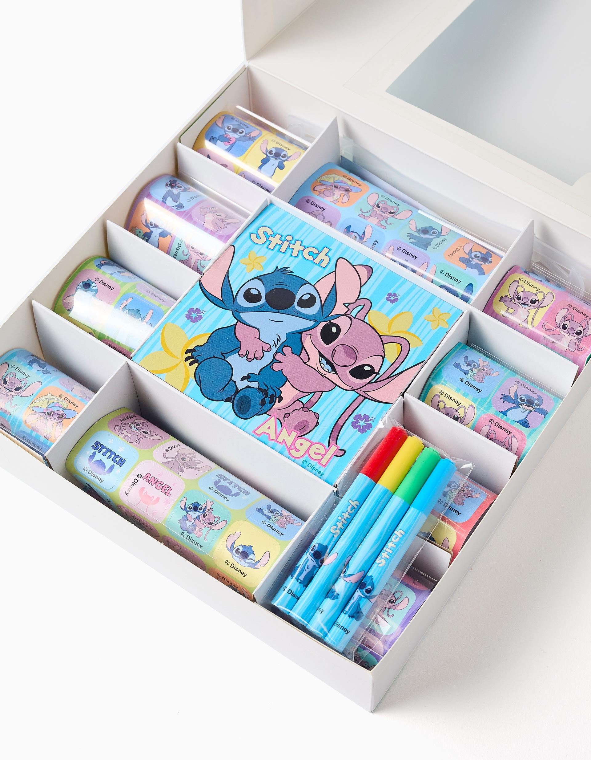 Kit para colorir com de autocolantes Stitch para criança, 3A+