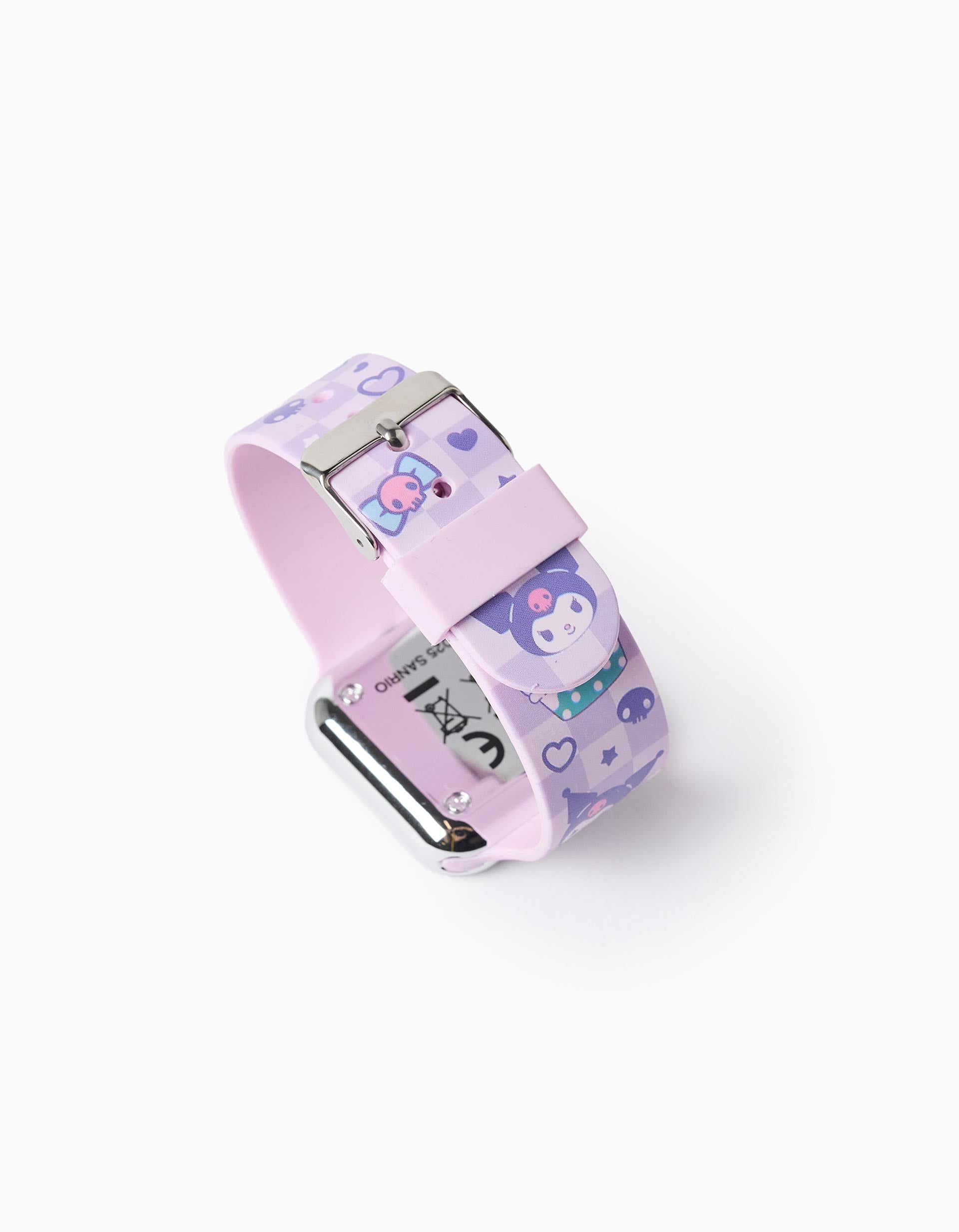 Relógio LED Kuromi para menina, rosa