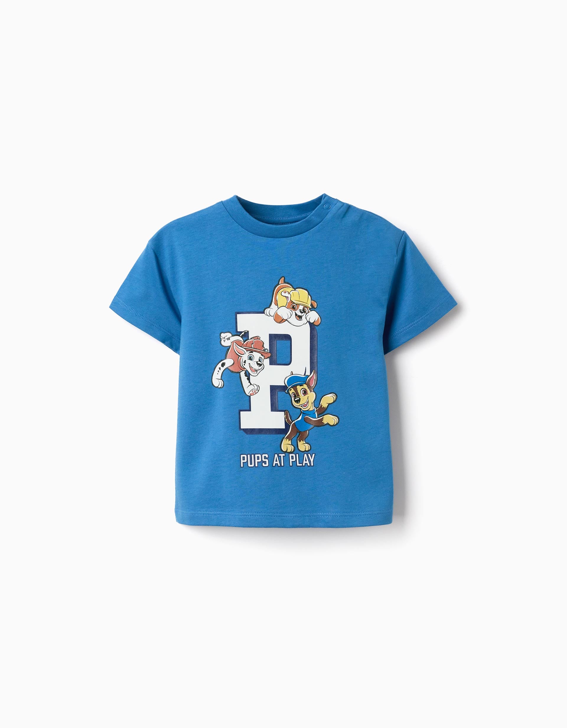 T-shirt en coton avec imprimé Pat' Patrouille pour bébé et garçon, bleu