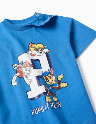 T-shirt en coton avec imprimé Pat' Patrouille pour bébé et garçon, bleu