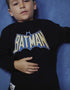 T-shirt en coton à manches longues et imprimés Batman pour garçon, noir