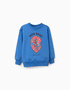 Sweat cardada com estampado lenticular do Spider-Man para menino, azul