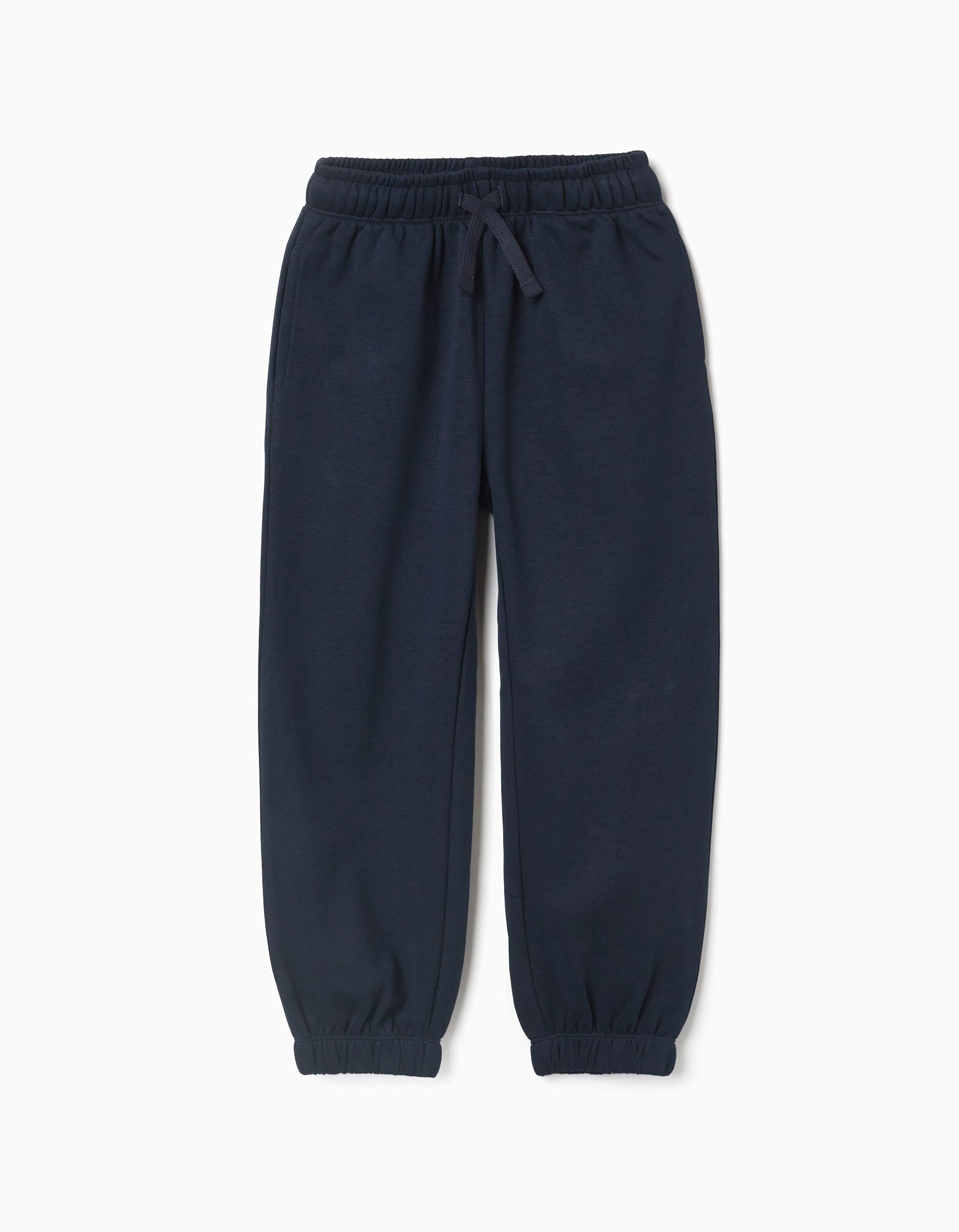 Pantalon de jogging en molleton avec cordon pour fille, bleu foncé