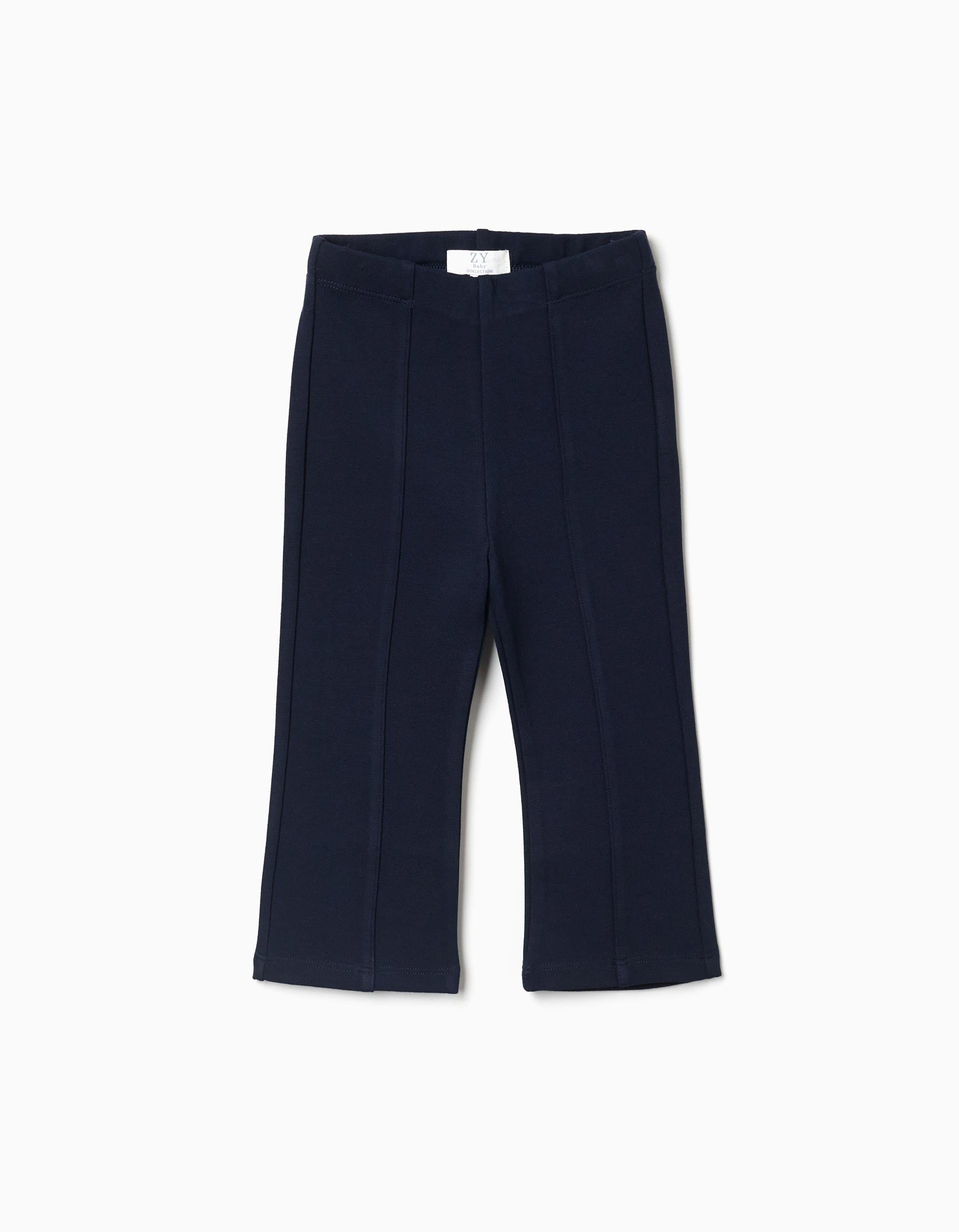 Leggins de campana de punto Roma para bebé niña, azul marino