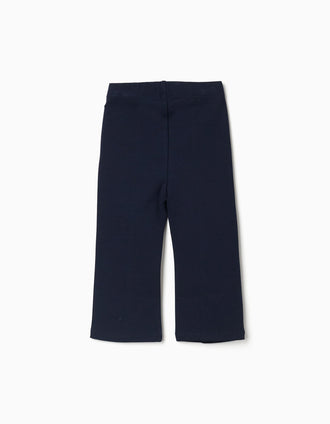 Leggins de campana de punto Roma para bebé niña, azul marino